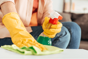 cleaning with a personal